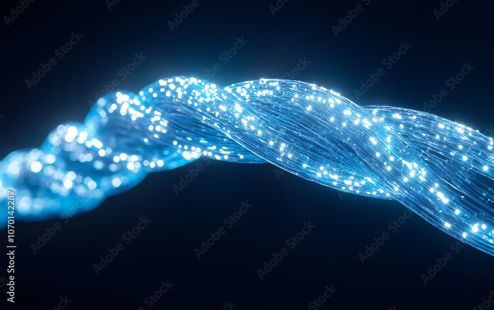 Poster white futuristic technology lines and digital connections on a dark blue background, symbolizing cut