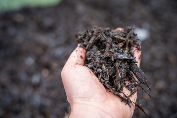 compost ring making compost pile on a farm holding microorganisms storing carbon