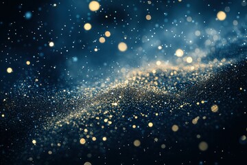 Obraz premium Bright stars twinkling over a deep navy background. Celestial sparkles forming an enchanting cosmic scene full of mystery and wonder.