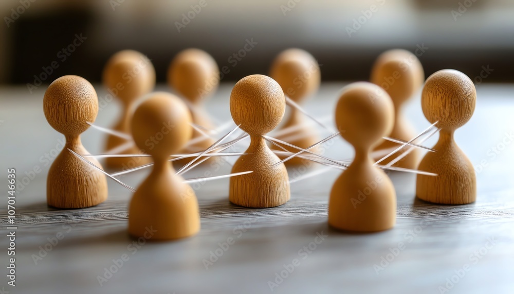 Poster a network of interconnected figures representing different people or groups in the digital space, sy