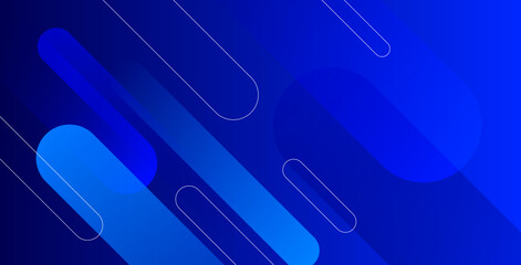 Abstract blue background featuring diagonal lines and dynamic shapes composition. Ideal for modern banners, posters, websites, and digital projects with a sleek, professional look.