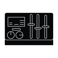 tuner icon vector on white background
