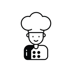 Chef vector icon stock illustration