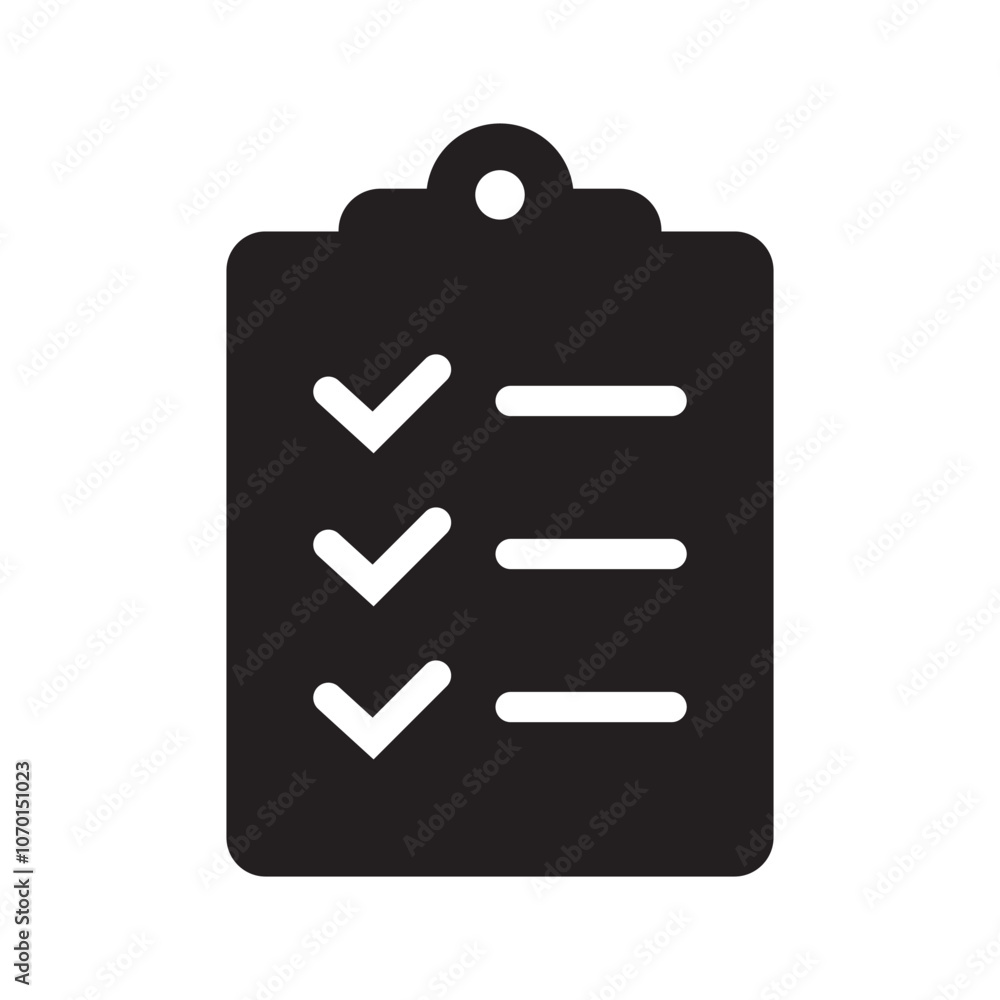 Poster clipboard icon. checklist icon symbol for web site and app design.