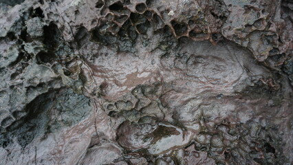 stone structure in pink and grey
