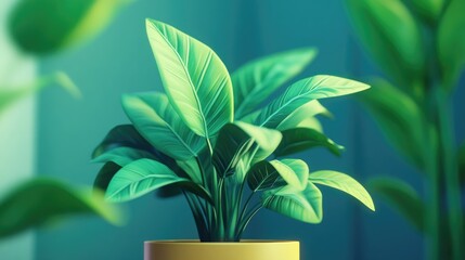Closeup view of a lush green houseplant with intricate leaf patterns perfect for home decor and indoor gardening