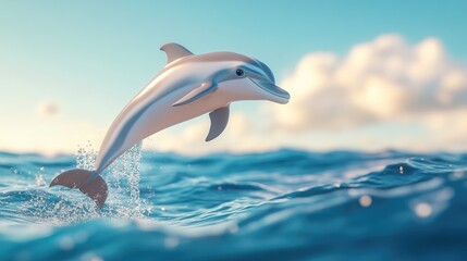 Common dolphin leaping from the ocean with distinct hourglass pattern and rake marks showcasing marine life dynamics