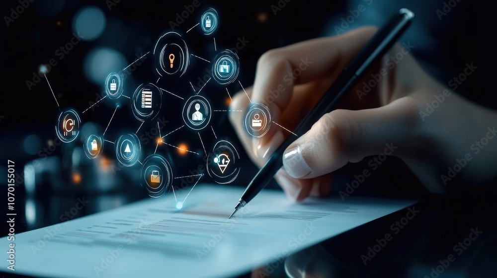 Poster enhance business efficiency with digital document management tools