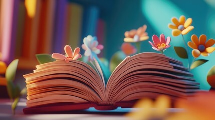 Closeup of open poetry pages revealing beautiful verses ideal for literature enthusiasts and students