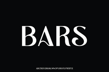 Elegant clean decorative sans serif alphabet display font vector