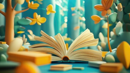 Closeup of open poetry pages revealing beautiful verses ideal for literature enthusiasts and students