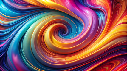 Colorful swirling abstract pattern with vivid hues
