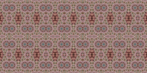 Seamless kaleidoscope pattern. The texture of the woven pattern. Endless pattern