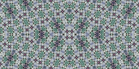 Seamless kaleidoscope pattern. The texture of the woven pattern. Endless pattern