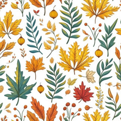 Autumn background. The background of yellow, green, red leaves symbolizes autumn