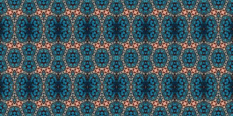 Seamless kaleidoscope pattern. The texture of the woven pattern. Endless pattern
