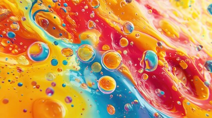 Close up of stunning abstract patterns formed by ferromagnetic liquid and chemical agents showcasing artistic fluid dynamics