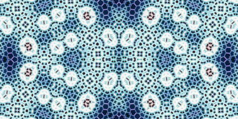 Seamless kaleidoscope pattern. The texture of the woven pattern. Endless pattern