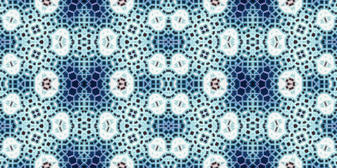 Seamless kaleidoscope pattern. The texture of the woven pattern. Endless pattern