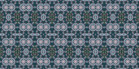 Seamless kaleidoscope pattern. The texture of the woven pattern. Endless pattern