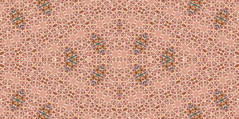 Seamless kaleidoscope pattern. The texture of the woven pattern. Endless pattern