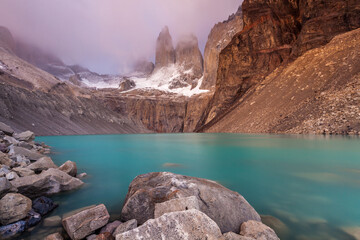 Nice view of Torres Del Paine National Park, Chile.
