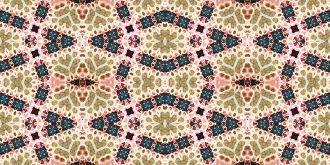 Seamless kaleidoscope pattern. The texture of the woven pattern. Endless pattern