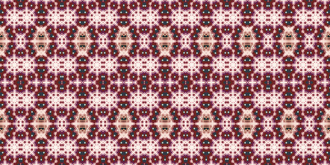 Seamless kaleidoscope pattern. The texture of the woven pattern. Endless pattern