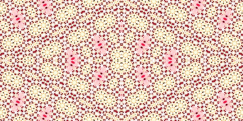 Seamless kaleidoscope pattern. The texture of the woven pattern. Endless pattern