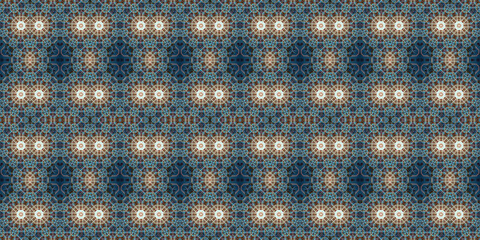 Seamless kaleidoscope pattern. The texture of the woven pattern. Endless pattern