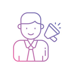 Marketing Manager vector icon stock illustration