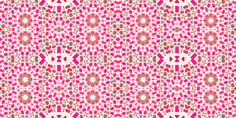 Seamless kaleidoscope pattern. The texture of the woven pattern. Endless pattern