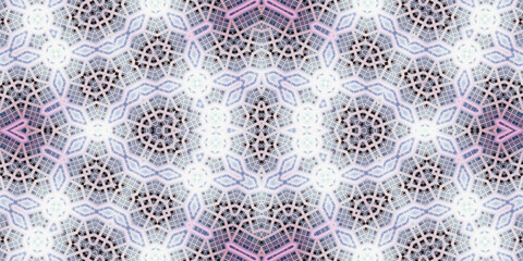 Seamless kaleidoscope pattern. The texture of the woven pattern. Endless pattern