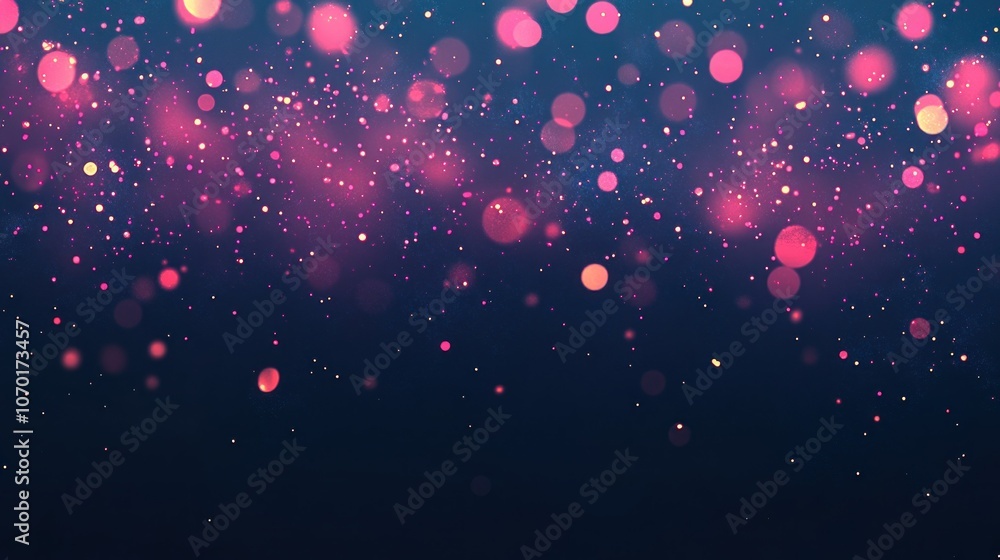 Poster colorful bokeh effect on dark background