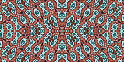 Seamless kaleidoscope pattern. The texture of the woven pattern. Endless pattern