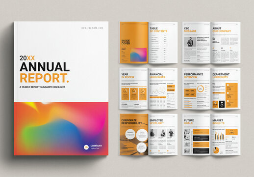 Annual Report Template Brochure Design Layout