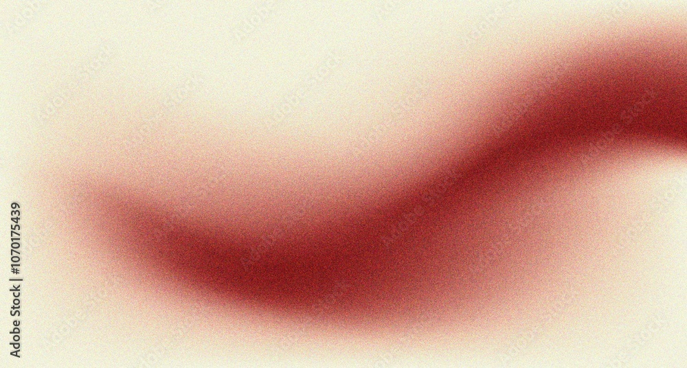 Wall mural soft white red grainy gradient background glowing color wave on dark backdrop, noise texture banner 