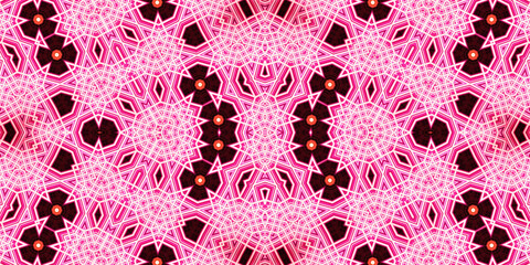 Seamless kaleidoscope pattern. The texture of the woven pattern. Endless pattern