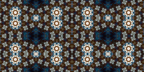 Seamless kaleidoscope pattern. The texture of the woven pattern. Endless pattern