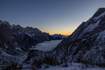 Alba al Rifugio Galassi, Antelao - Marmarole, Dolomiti