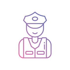 Security Guard vector icon stock illustration