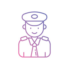 Pilot vector icon stock illustration