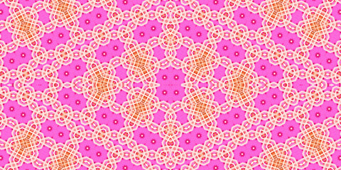 Seamless kaleidoscope pattern. The texture of the woven pattern. Endless pattern