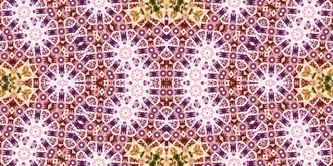 Seamless kaleidoscope pattern. The texture of the woven pattern. Endless pattern