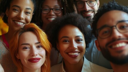 A group of people are smiling for a picture