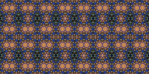 Seamless kaleidoscope pattern. The texture of the woven pattern. Endless pattern