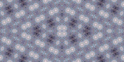 Seamless kaleidoscope pattern. The texture of the woven pattern. Endless pattern