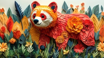 Naklejka premium Creative Animal Kingdom: Illustrations and Designs