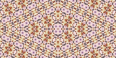 Seamless kaleidoscope pattern. The texture of the woven pattern. Endless pattern