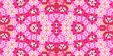 Seamless kaleidoscope pattern. The texture of the woven pattern. Endless pattern